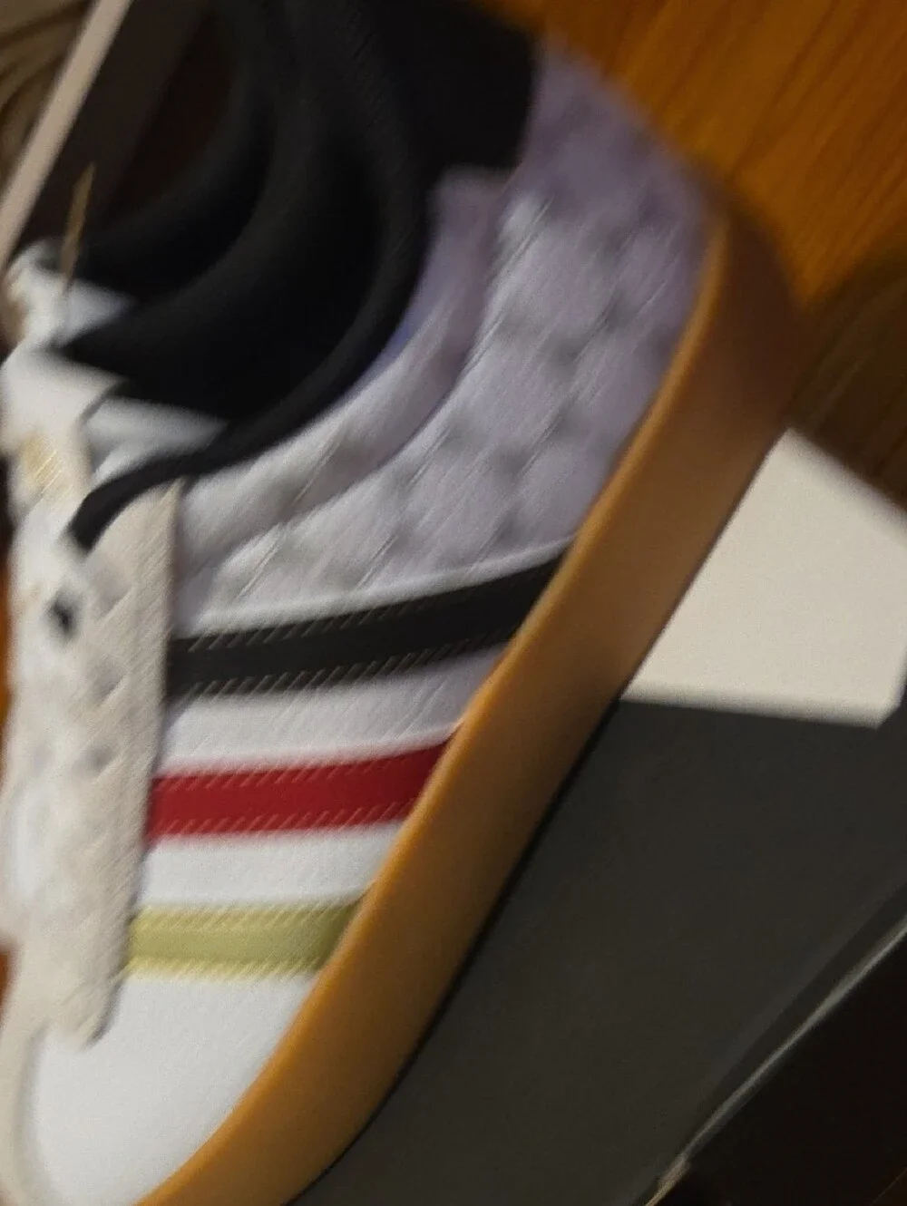 adidas VL Court 3.0 K Sneakers - White with Red & Black Accents